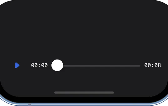 Transcriber displayed in dark mode