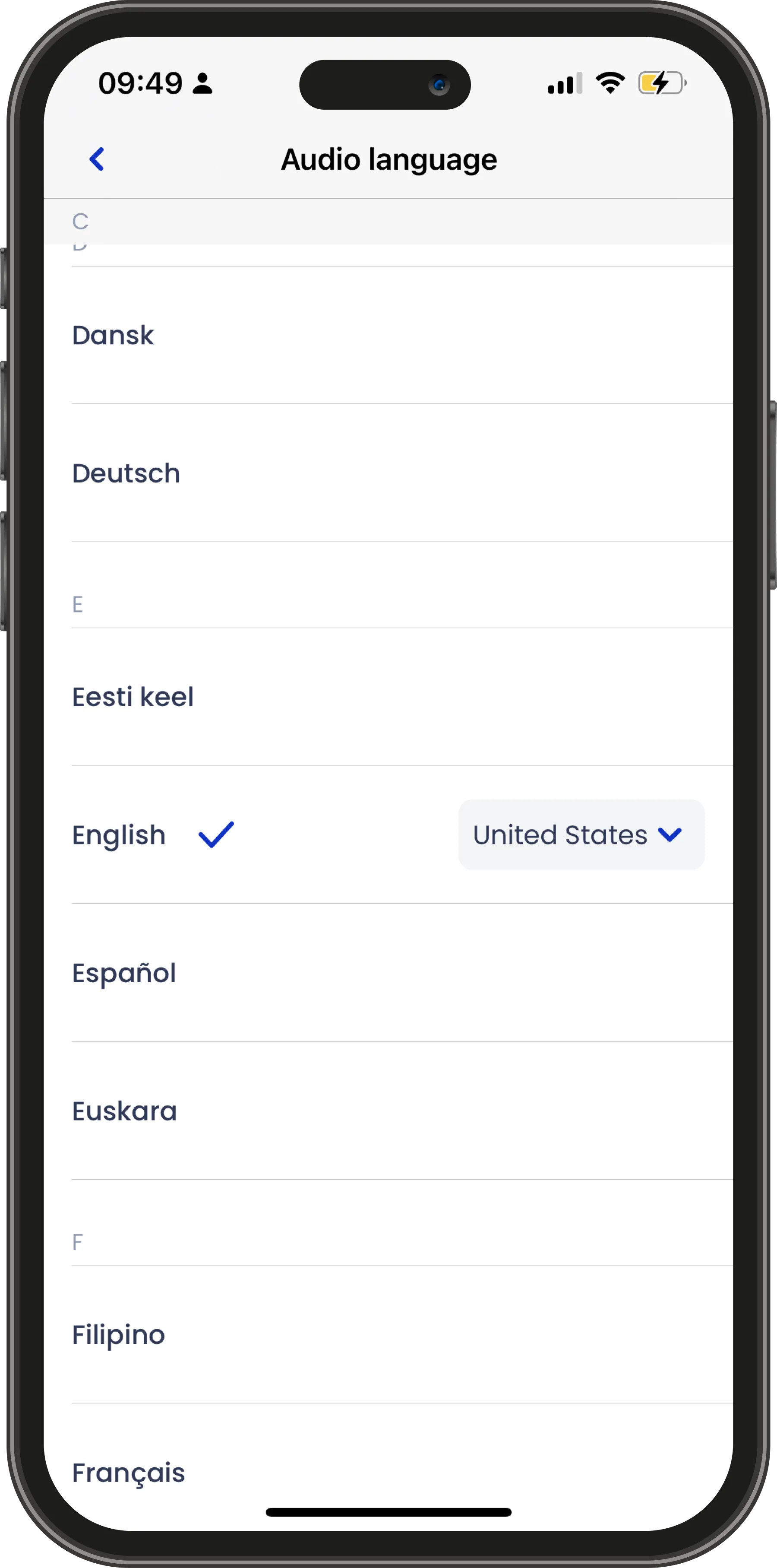 Choosing a transcription language in Transcriber