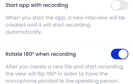 The advanced settings screen with app icon options